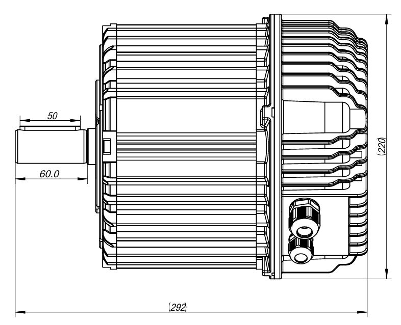 F112ECI IE5 มอเตอร์ EC ประสิทธิภาพสูงได้รับการรับรอง CE ETL
