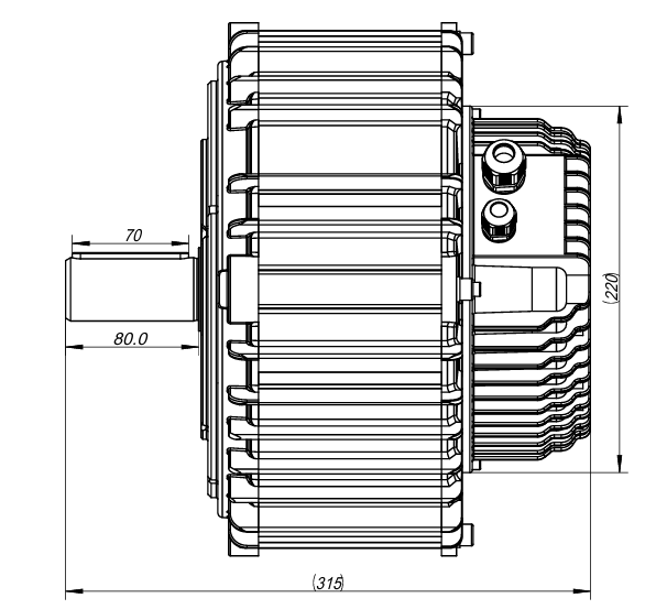 IP55-IP67 ประสิทธิภาพสูง CE ETL ได้รับการรับรองมอเตอร์ F160ECI IE5 EC